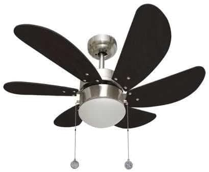 FABRILAMP Ventilador de Techo 6 aspas, 3 velocidades, 41x85x85 cm,