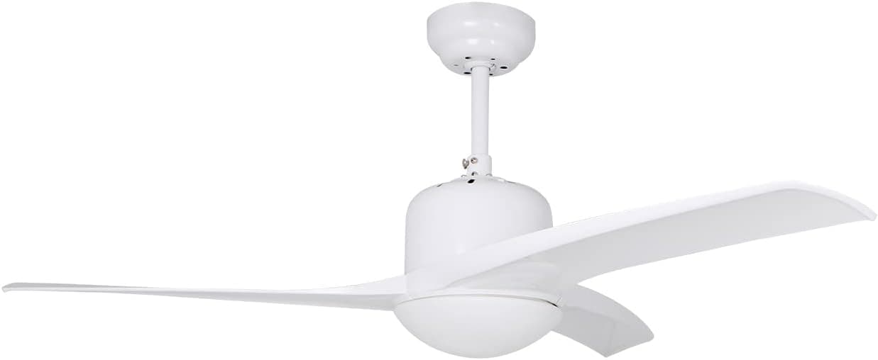 Orbegozo CP 92105 Ventilador de Techo con Luz, Mando a Distancia, Diámetro de Aspas 105 cm, Temporizador, 3 Velocidades de ventilación, 50 W, Color Blanco