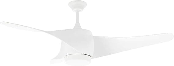 Orbegozo CP 99132 - Ventilador de techo con luz LED, 3 aspas de diseño curvo, 132 cm de diámetro, temporizador hasta 8 horas, 3 velocidades de ventilación, 70 W, Blanco