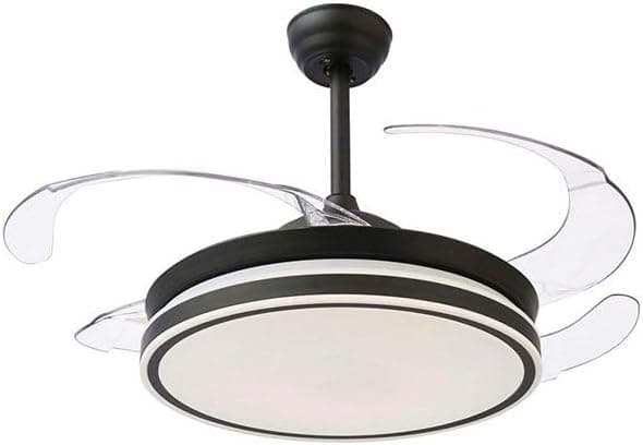 BEL AIR HOME - Ventilador de Techo ASGARD - Motor DC Silencioso - Aspas Desplegables 108CM - Luz LED 36W 3 Temperaturas - Mando a Distancia - Modo Invierno - Blanco (MAX NEGRO)
