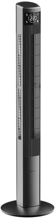 Cecotec Ventilador de Torre con Ionizador EnergySilence 470 Max Skyline Ionic. 45W, 47" (119cm), Pantalla LED Táctil, Mando a distancia, 3 modos y velocidades, Temporizador 12h, Oscilación 70º