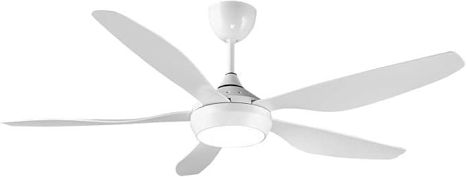 Ventilador de techo reiga Ventilador de techo con iluminación LED Regulable y Mando a Distancia, 137cm Ventiladores de Techo 5 Palas, Compatible con Smart App Alexa - Blanco