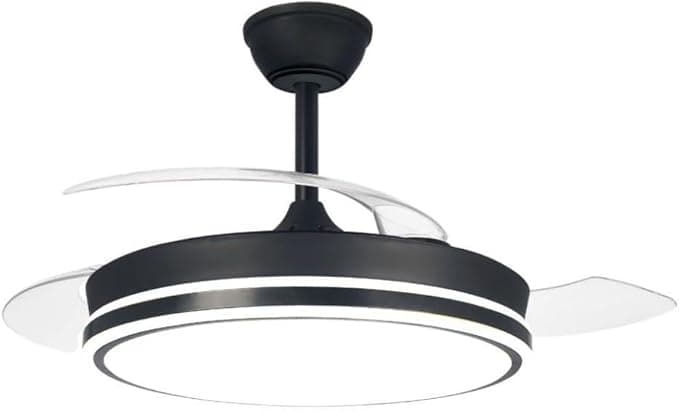 Ventilador de techo AKUNADECOR Ventilador de Techo NAO DC Negro con Luz LED 4400 Lúmenes 3 Tonos – Motor Silencioso y Función Invierno/Verano