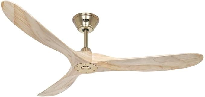 Ventilador de techo CasaFan Ventilador de techo ECO GENUINO 315231 / 152cm / Motor latón pulido DC bajo consumo / 6 velocidades/Aspas madera
