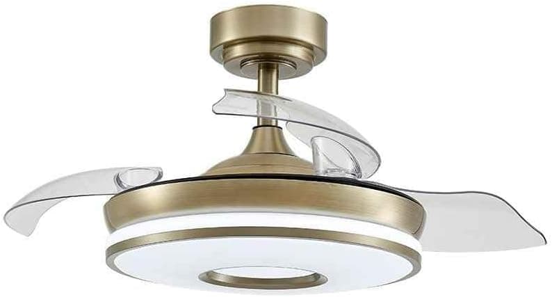 FABRILAMP AKUNADECOR Ventilador Dc Con Led Integrado Modelo Dani S Dorado