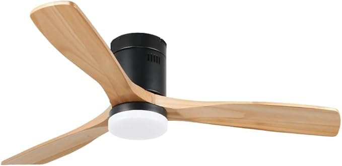 M Mimotec -Ventilador de Techo Black Energy con Luz LED Regulable CCT, Motor DC Silencioso Bajo Consumo, 6 Velocidades, Aspas Efecto Madera Ø132 cm, Temporizador, Función Verano/Invierno, Mando. .