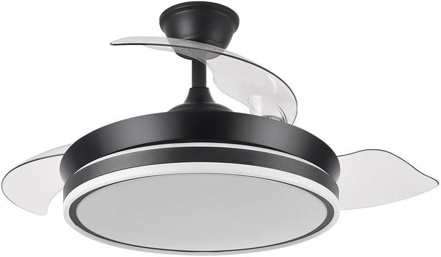 FABRILAMP AKUNADECOR Ventilador Negro Modelo Bayomo S Led Y Motor Dc