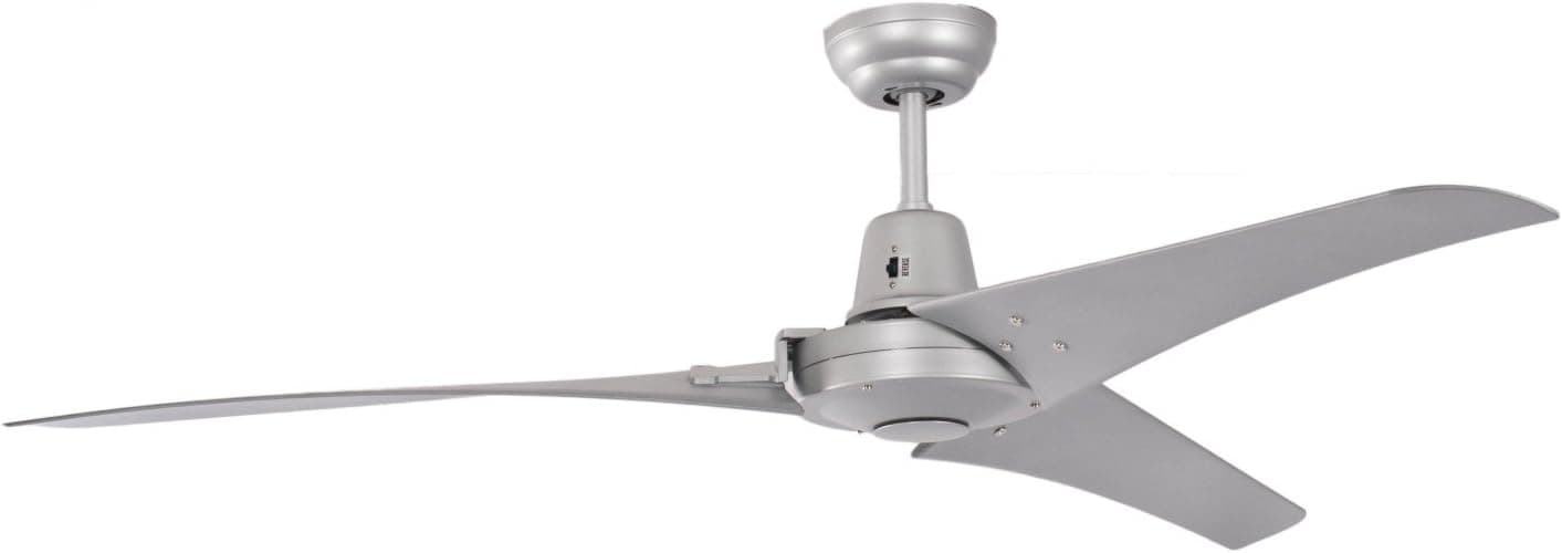 Pepeo Vourdries Ventilador de techo de diseño industrial, plateado, diámetro 142cm, sin control, sin iluminación