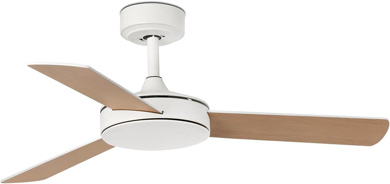 FARO BARCELONA 33603DC - MINI MALLORCA S Ventilador blanco/arce