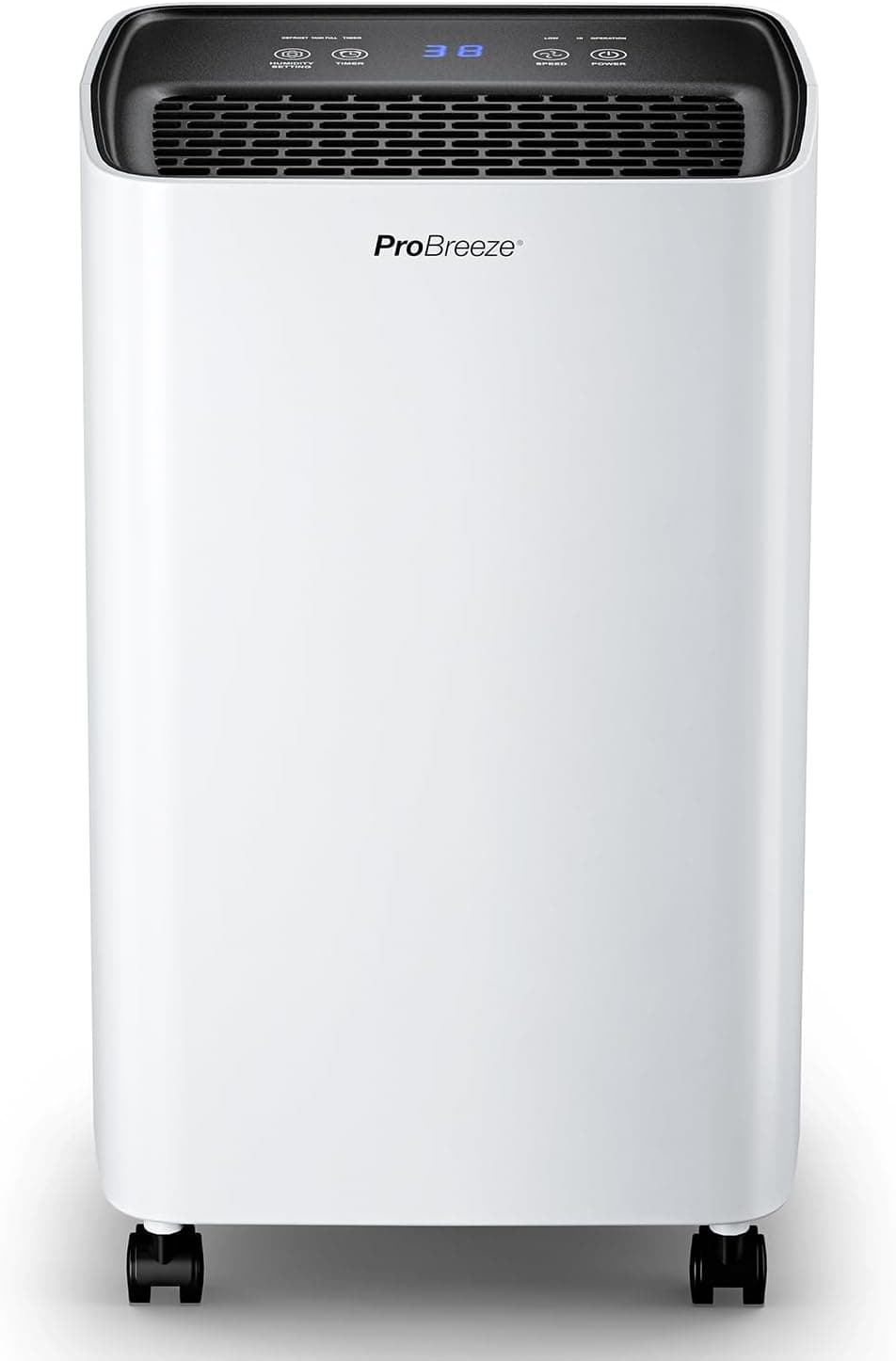 Pro Breeze Deshumidificador 6L y depósito de agua de 2L, secado de ropa y sensor de humedad - Deshumidificador portátil temporizador 24H humedad, moho y condensación. Habitaciones (20m²)