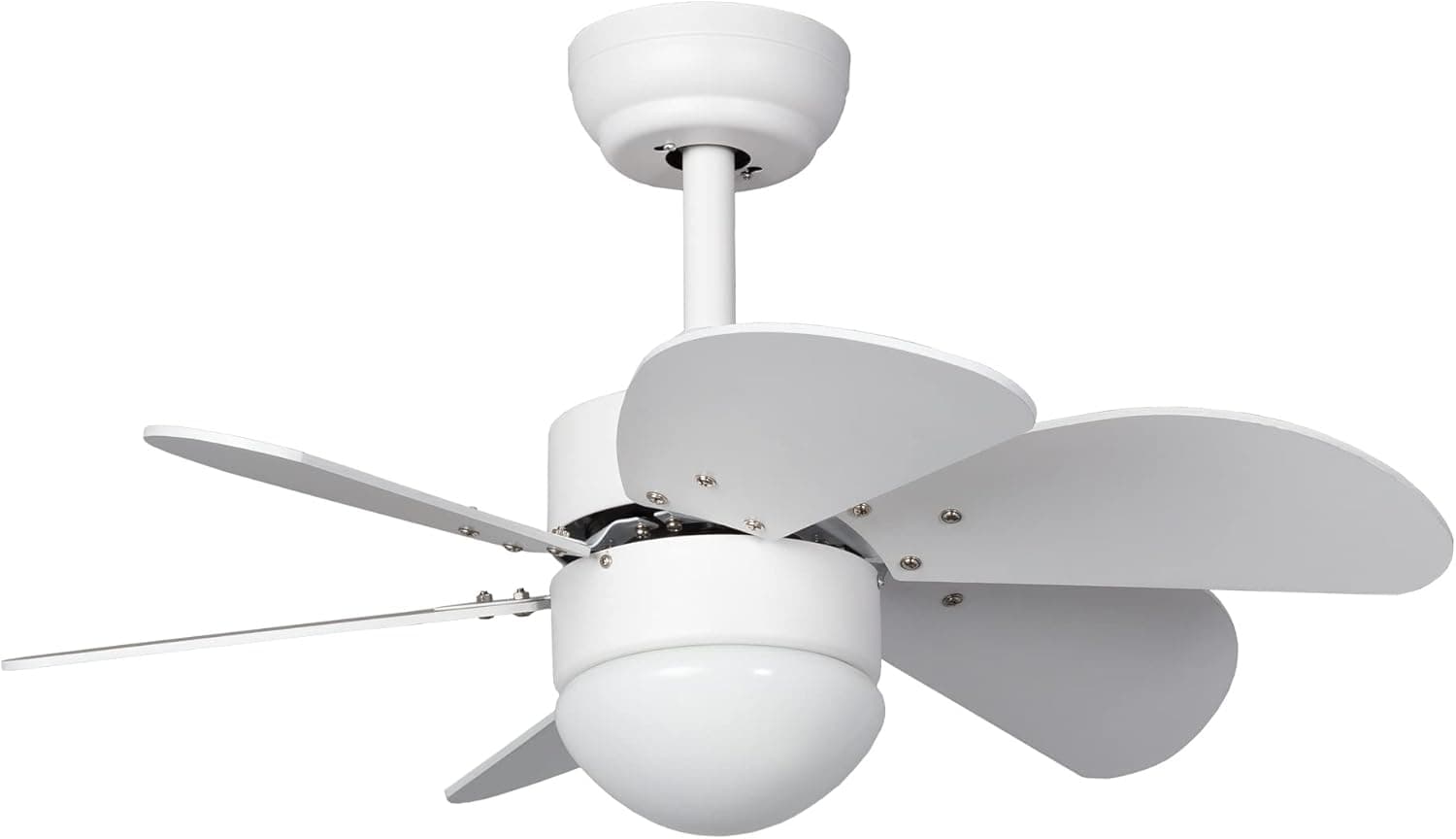 TECHBREY Ventilador de Techo Orion con Plafón LED y Mando a Distancia, 6 Velocidades, Temporizador, Silencioso, Color Blanco 81cm Motor DC 6 Aspas Sistema Reverse Air Dual, Modos Verano e Invierno
