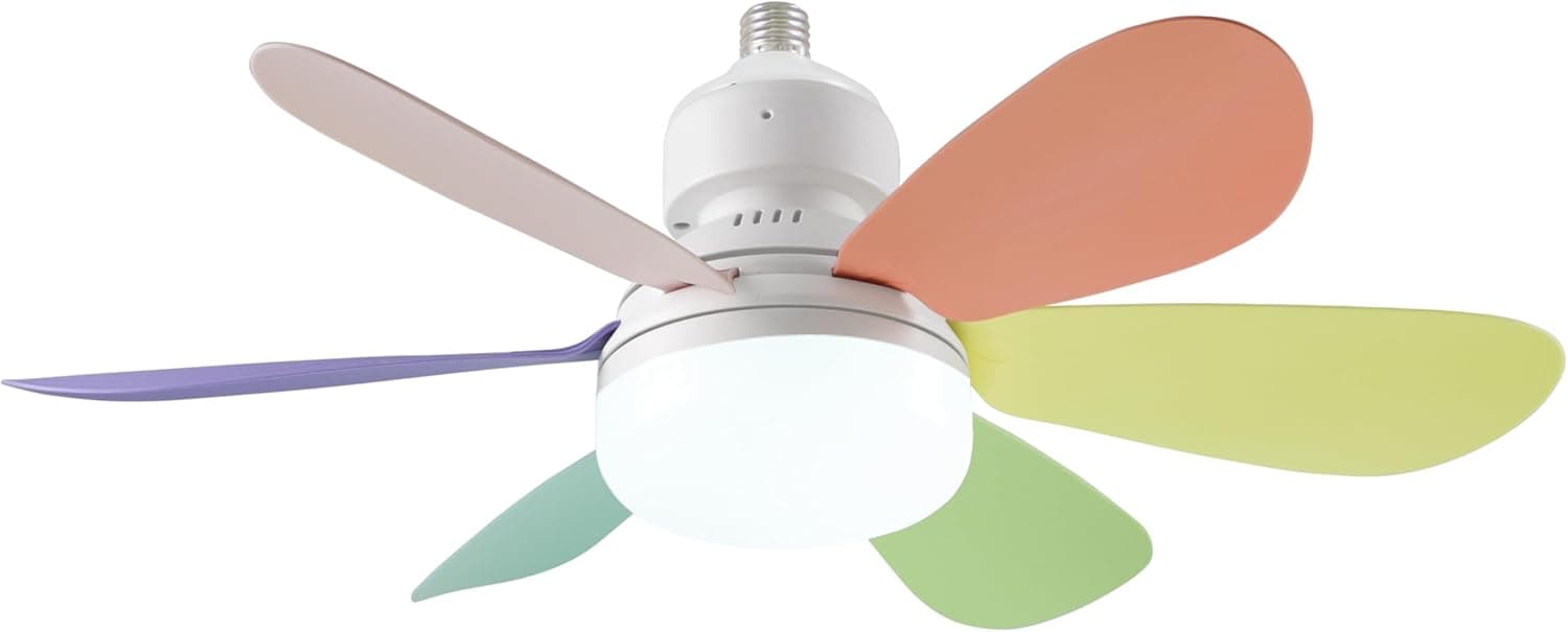 BEPER P206VEN610 Ventilador de Techo, 40W, Iluminación y Ventilación con Diseño Intercambiable, 2 Juegos de Aspas, 3 Velocidades, Mando a Distancia y Lámpara de Ahorro de Energía
