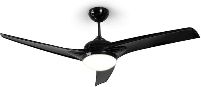 Klarstein Figo - Ventilador de techo con iluminación, color titanio y blanco