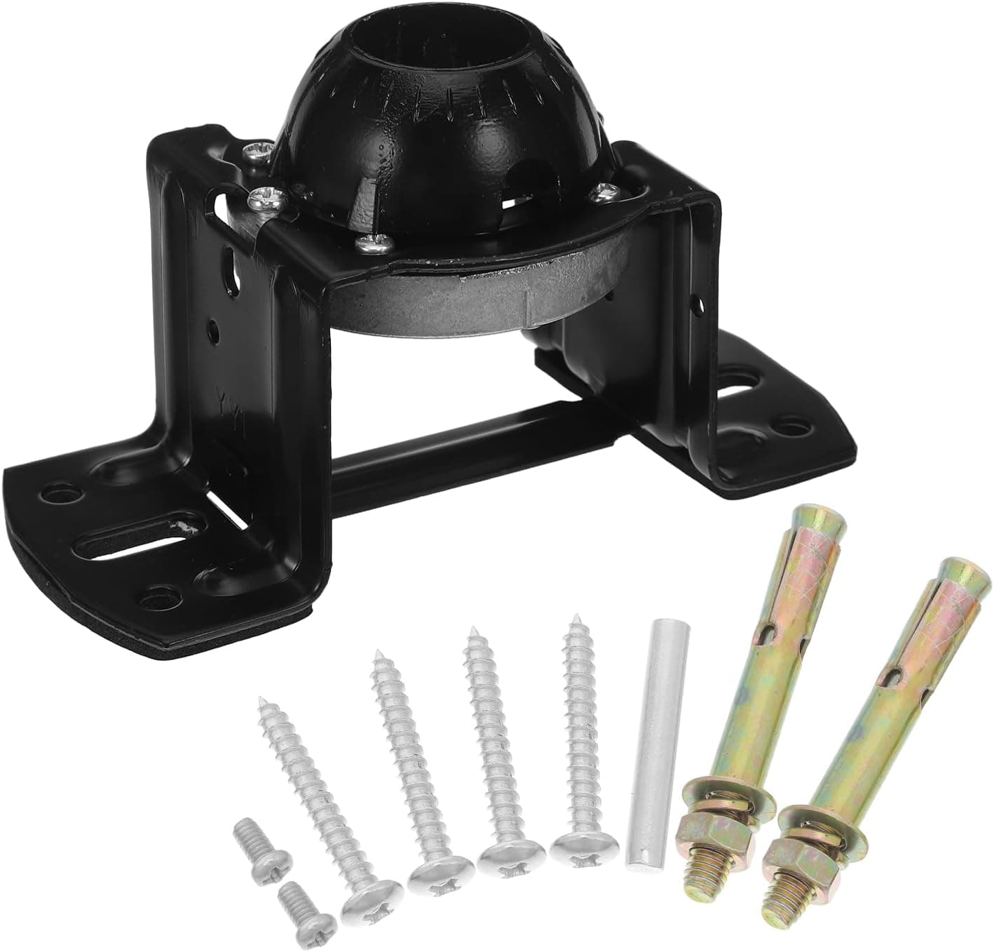 COLLBATH Soporte de Montaje para Ventilador de Techo Inclinado de Metal, Kit con Varilla de 27 Mm, Placa Estabilizadora y Tornillos, Accesorio para Techos Inclinados