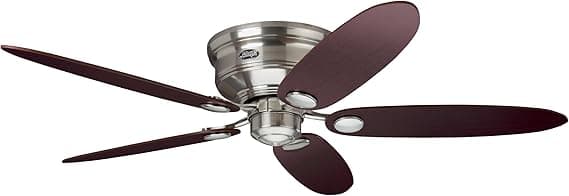 Hunter 132 cm | 52" Ventilador de Techo de Perfil Bajo Niquel Cepillado con Cadena, 24372