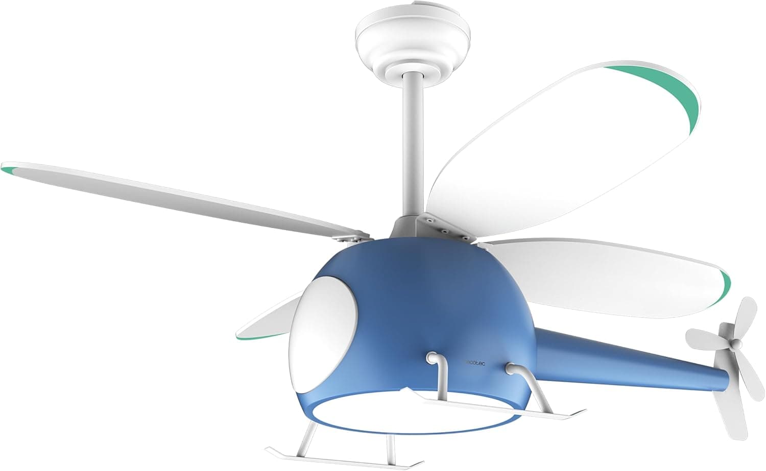 Cecotec Ventilador de Techo con Luz EnergySilence Aero 4600 Helicopter. Motor DC de 36W, Luz LED de 32W, Diámetro 39", 4 Aspas, 6 Velocidades, Temporizador hasta 8 horas, Función Winter/Summer