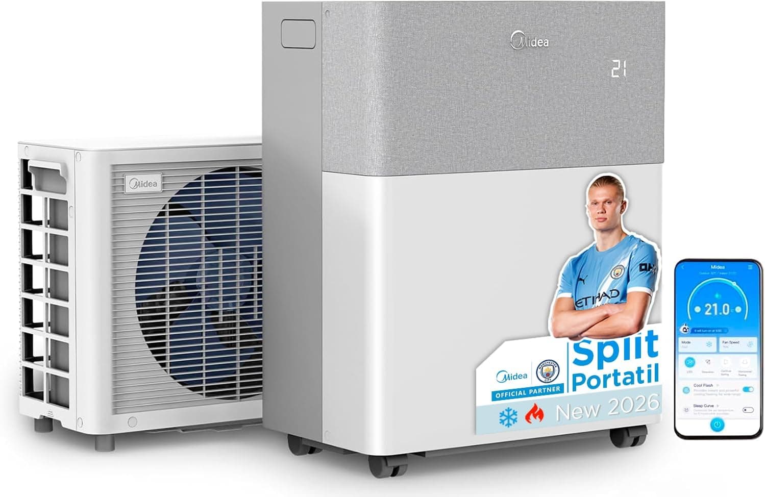 Midea Portasplit Pinguino Aire Acondicionado 4 en 1 | 3000 frigor…