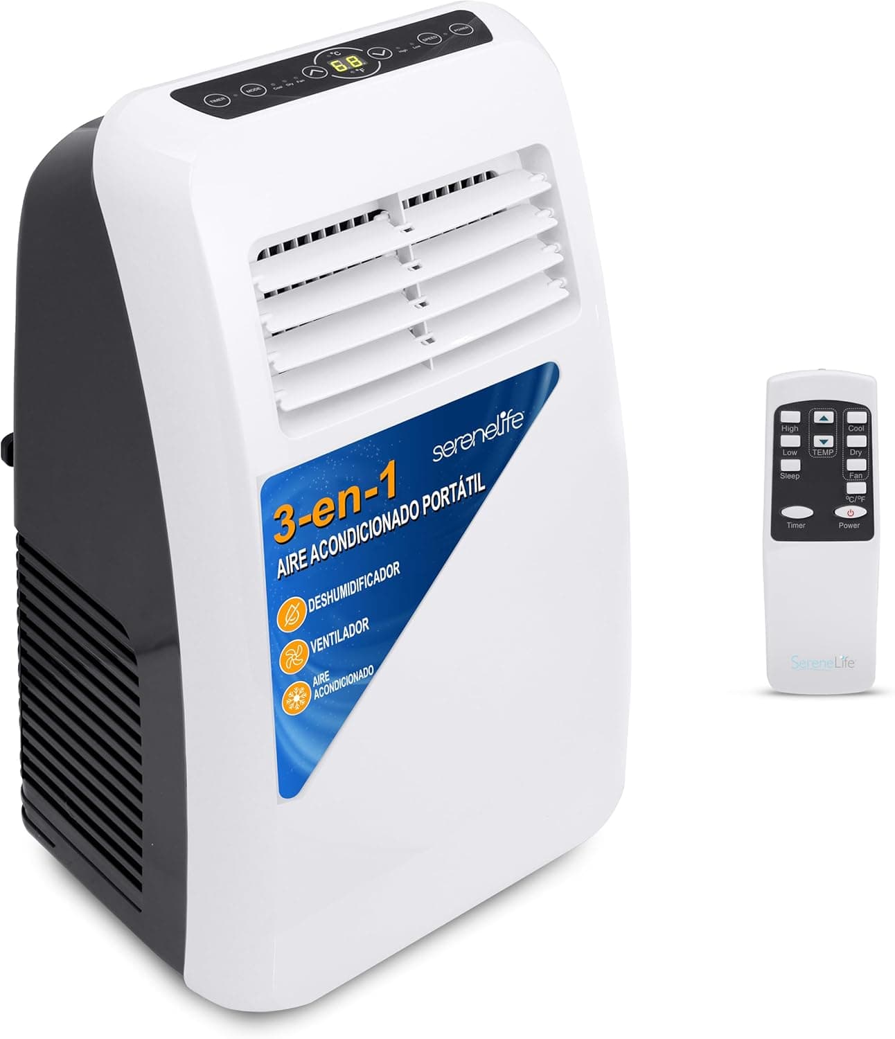 SereneLife Aire Acondicionado Portátil, con Mando a Distancia, 9….
