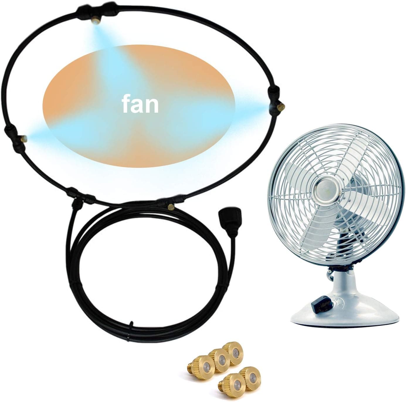 Kit de ventilador de nebulización al aire libre para sistema de r…