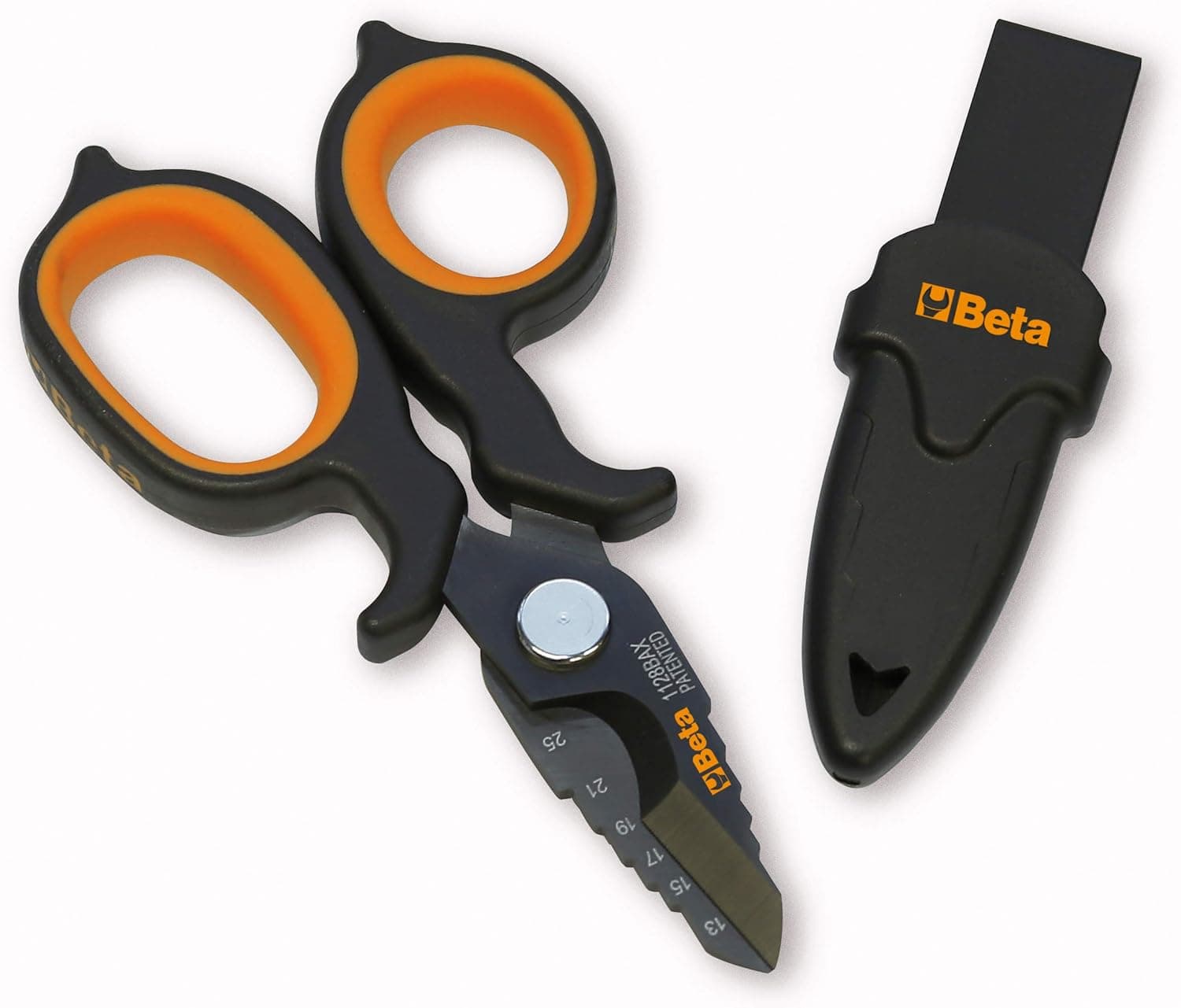 Beta 1128BAX – Tijeras de electricista de efecto doble, con perfi…
