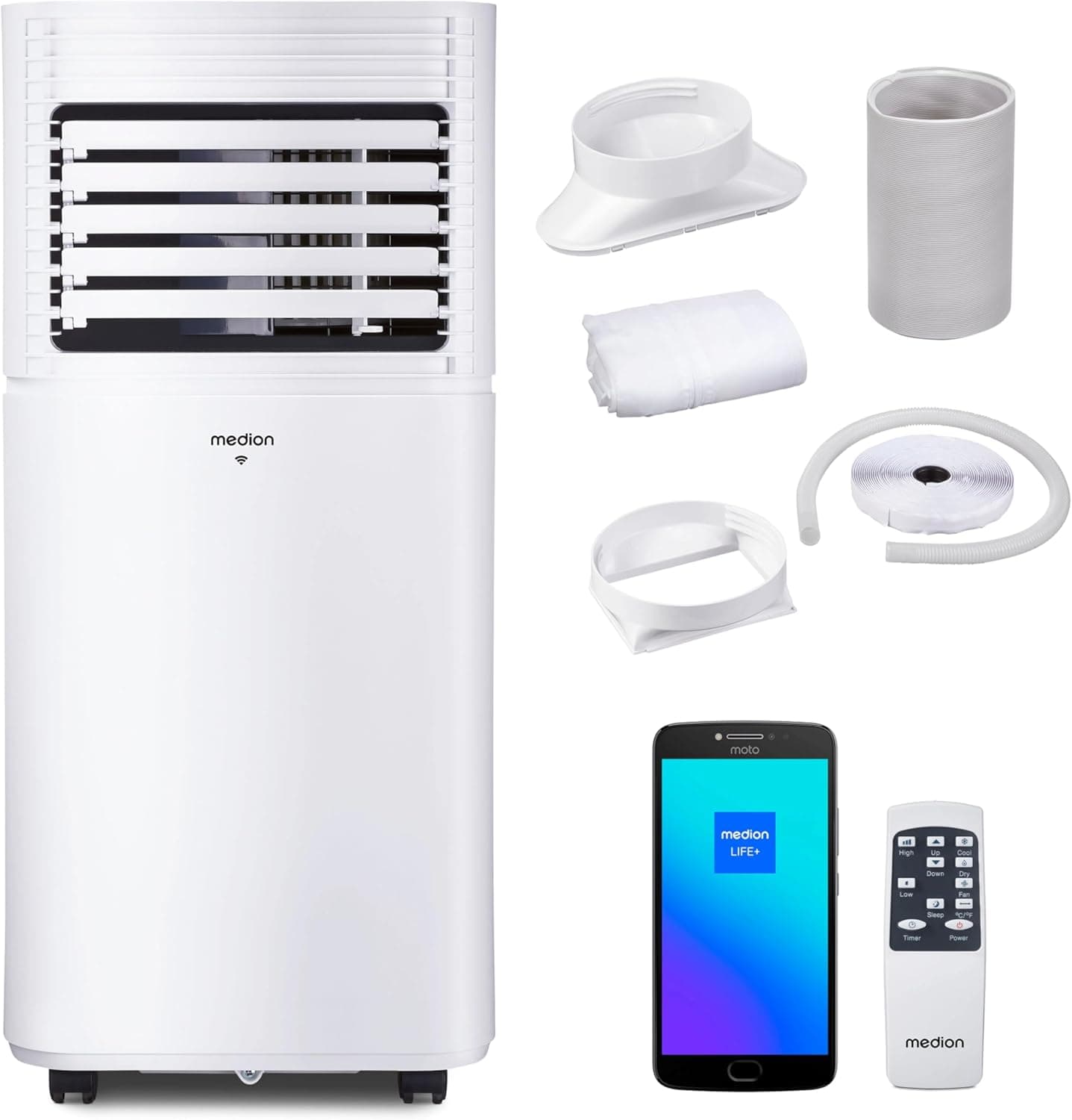 MEDION Aire Acondicionado Portátil E701 (7000 BTU, 3 en 1, Refrig…
