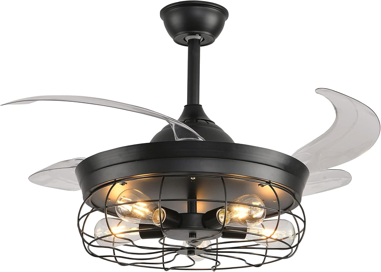 BEL AIR HOME - Ventilador de Techo ANTICUARIO con Aspas de Madera y Luz