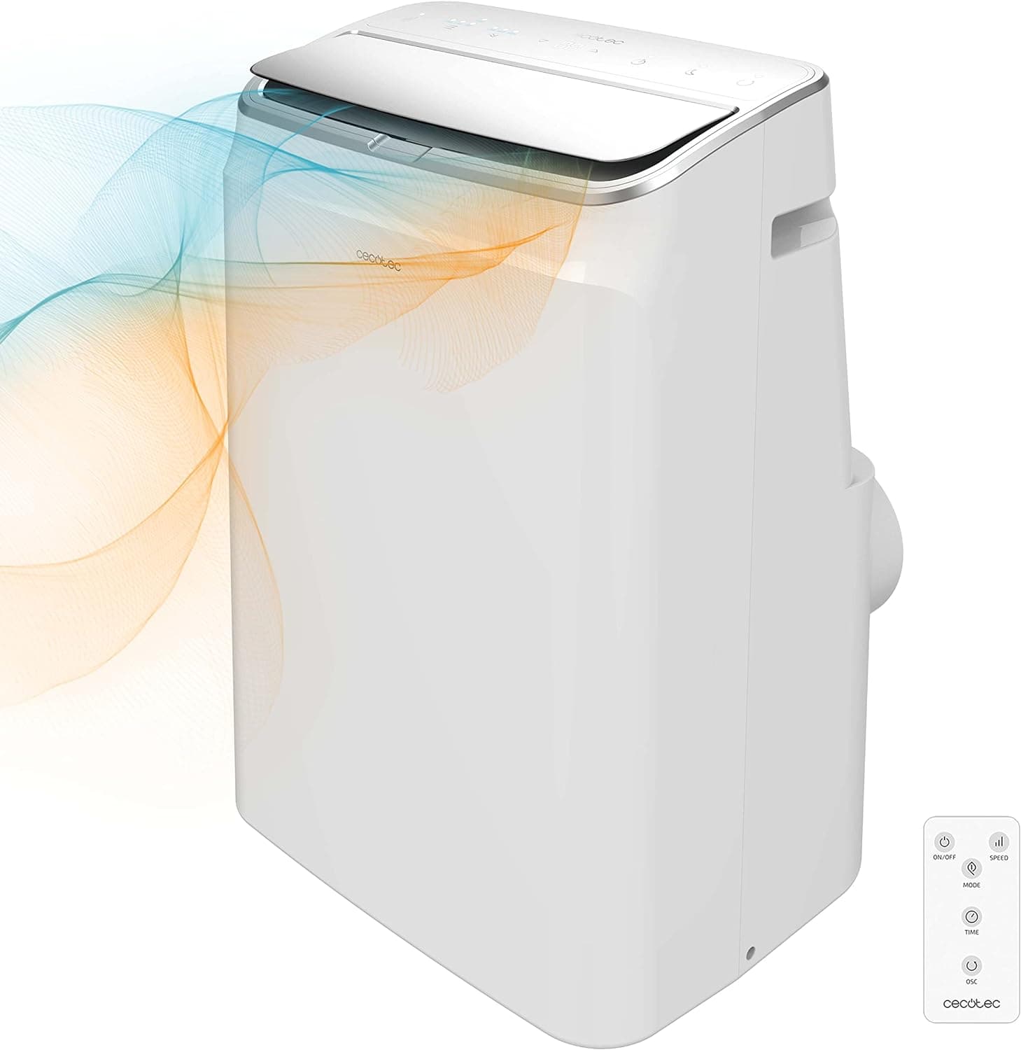 Cecotel Aire Acondicionado Portátil con Mando a Distancia ForceClima 12000, 12000 BTU, Deshumidificación, Pantalla LED, 4 Modos, 2 Velocidades