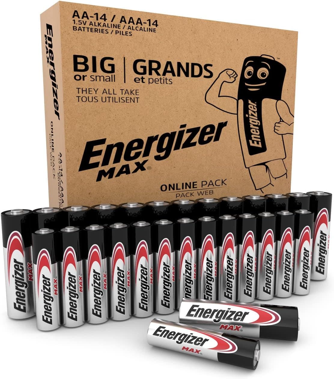 Energizer MAX – Pilas AA + AAA (Paquete de 28) – 14AA y 14AAA Uni…