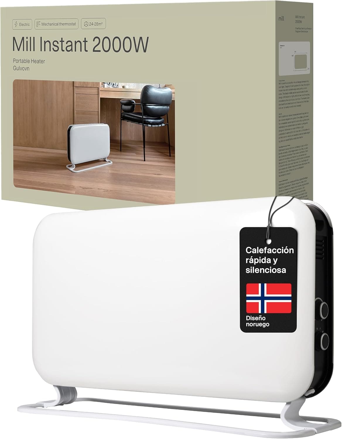 Mill SG2000MEC Portable Electric Convector 2000W Heats up to 41 m…