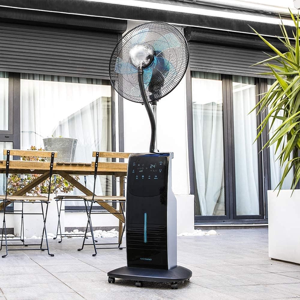 Cecotec Ventilador Nebulizador de Agua con Mando a Distancia y Temporizador EnergySilence 790 FreshEssence Ionic. 90 W, 5 Aspas, Ionizador, Difusor de aromas y Anti-mosquitos, 3.1 L