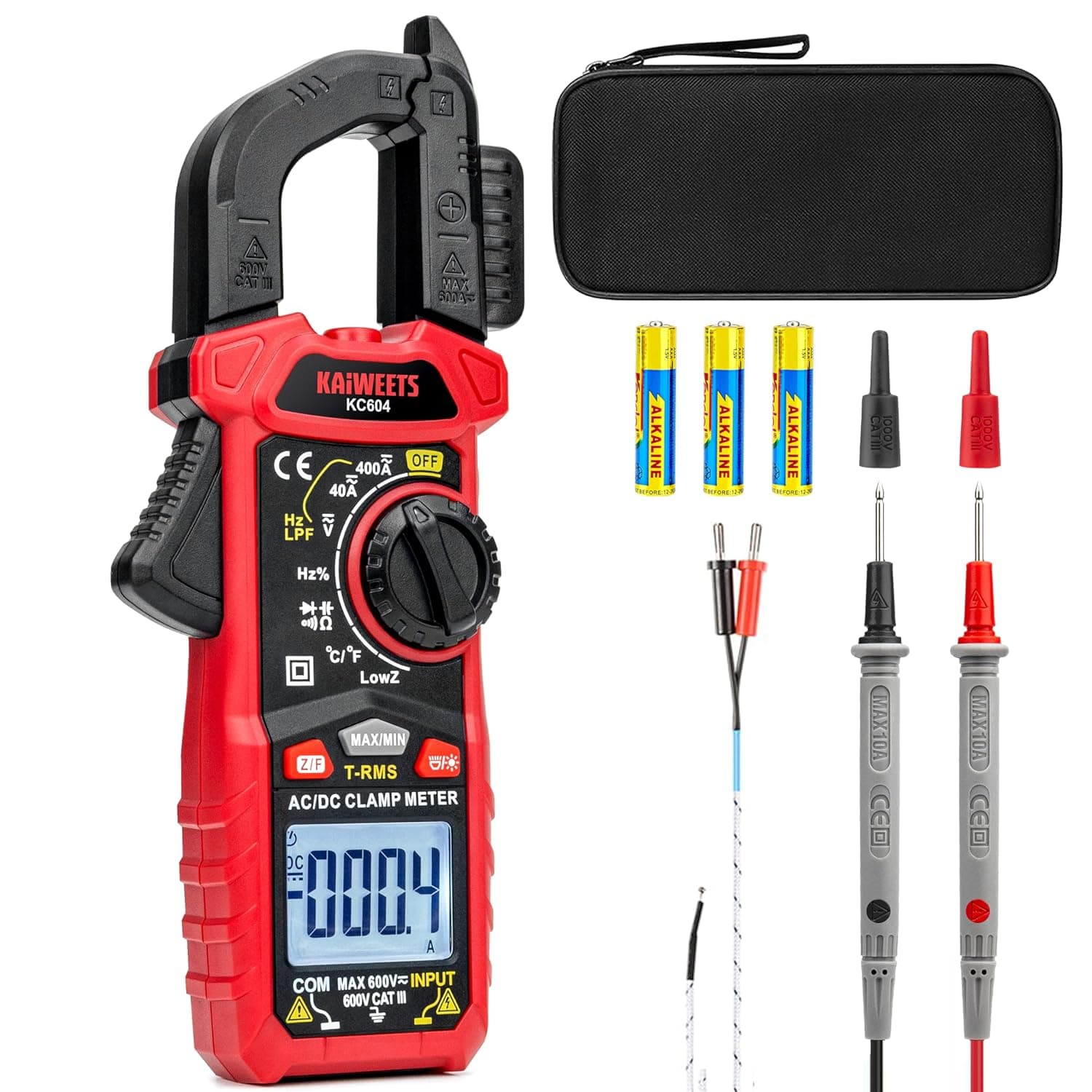 KAIWEETS AC/DC Clamp Meter Multimeter Clamp for Measuring AC/DC V…