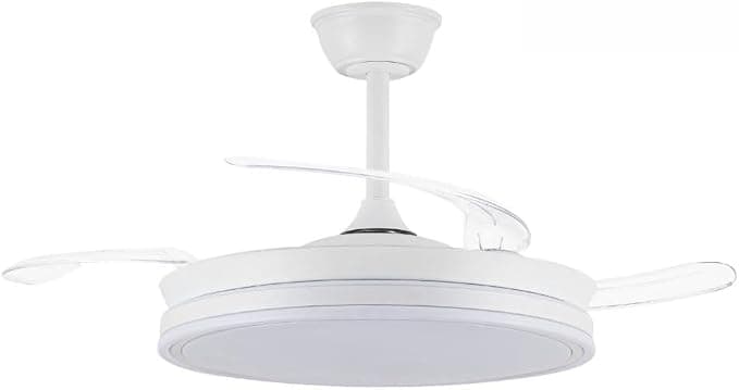 Ventilador de techo AKUNADECOR Ventilador de Techo CANOA L Blanco WiFi 62855 - Motor DC Silencioso con Luz LED