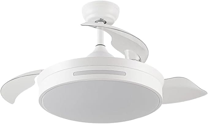 Ventilador de techo FABRILAMP Ventilador DC 59w Micenas Blanco 4 Aspas Transp. 106d 6 Veloc. 6980lm 3 Colores C/remoto, Reg.intensidad, Memoria Y Temporizador