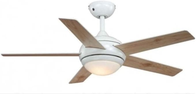 Ventilador de techo AireRyder Fresco Ventilador de techo con luz de AireRyder, con mando a distancia, 112 cm, carcasa blanca, aspas reversibles en blanco y pino