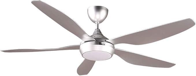 Ventilador de techo reiga 137CM Silver DC Motor Ventilador de techo inteligente moderno con kit de luz LED regulable Control remoto de la aplicación Google Alexa, para sala de estar/restaurante/dormitorio/patio