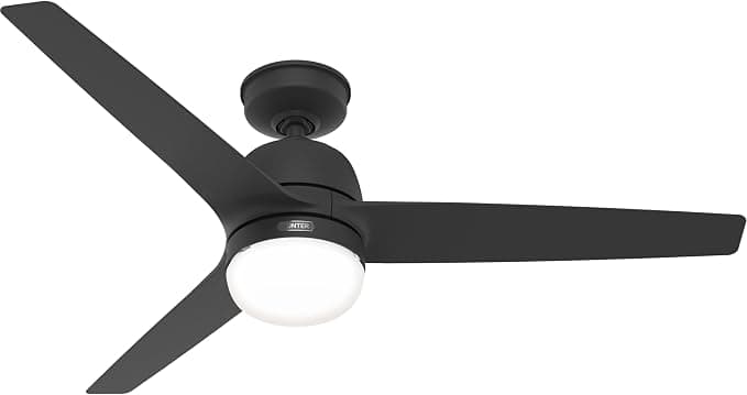 Ventilador de techo Hunter Ventilador de techo exterior Seawave negro con luz