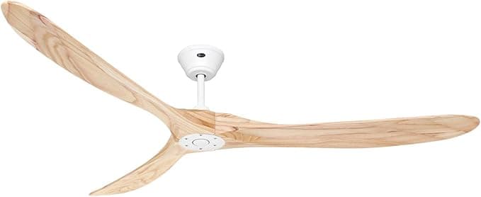 Ventilador de techo CasaFan ECO GENUINO 180 MW-NT - Ventilador de techo (diámetro x altura), 1800 mm x 290 mm, color de las asas: madera (claro)