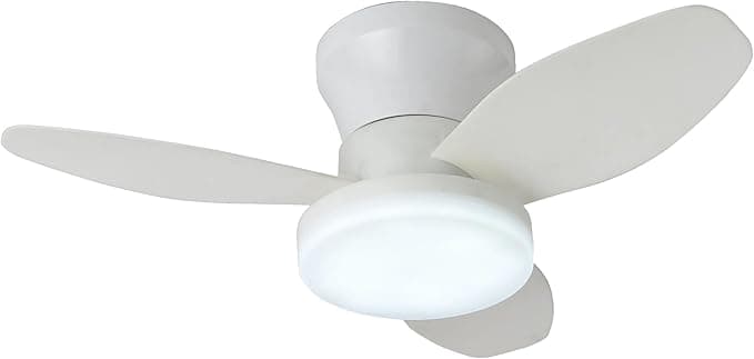Ventilador de techo BEL AIR HOME - Ventilador de Techo TAURUS - con Motor DC y Luz LED 24W, 6 Velocidades de Aire y 3 Temperaturas de Luz, Mando a Distancia Incluido, (BLANCO)