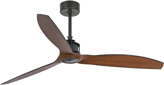 Ventilador de techo FARO BARCELONA 33395 - JUST FAN Ventilador de Techo Negro/Madera con Motor DC