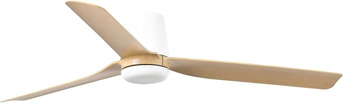 Ventilador de techo FARO BARCELONA 33829 - PUNT TUB M Ventilador blanco/madera clara DC