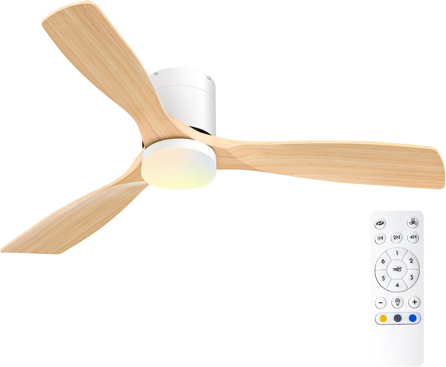 Passky 132cm Madera DC Ventilador de Techo Exterior