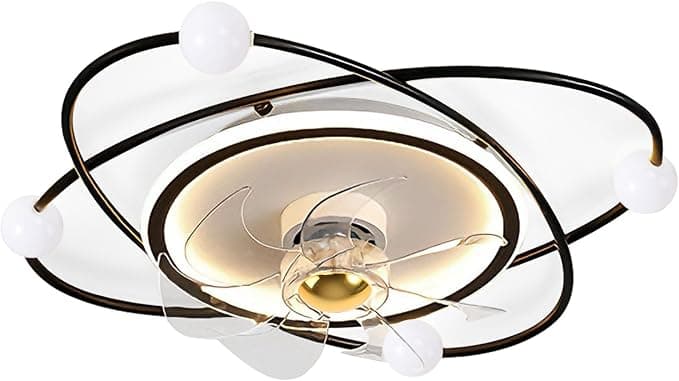 Ventilador de techo Smart Ventilador de Techo con Luz Silencioso, Lampara Ventilador Techo LED Compatible con Alexa, Regulable Lámpara Ventilador con Mando y APP para Dormitorio, Salón