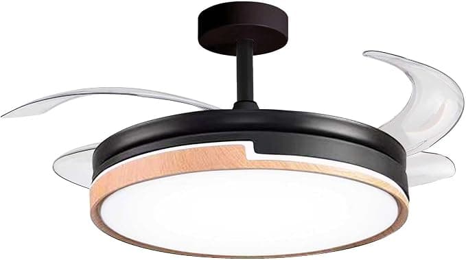 Ventilador de techo BEL AIR HOME - Ventilador de Techo ROBIN con Motor DC y Aspas Desplegables con Luz LED 36W (3000K, 4000K, 6500K) con Mando a Distancia Incluido
